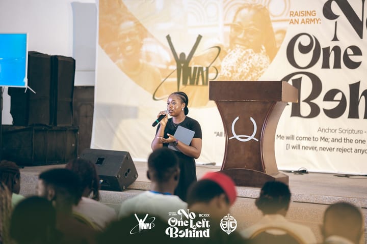 Jasmine-Jade speaking on stage at YWAP